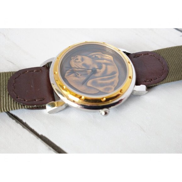 Franklin Mint Men’s Wristwatch 90s Unisex Labrador Retriever Sporting Companion - Picture 9 of 12